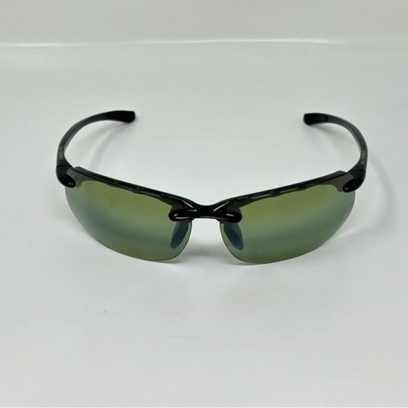 MAUI JIM BANYANS MJ 412-02 POLARIZED rimless black frames green lens
